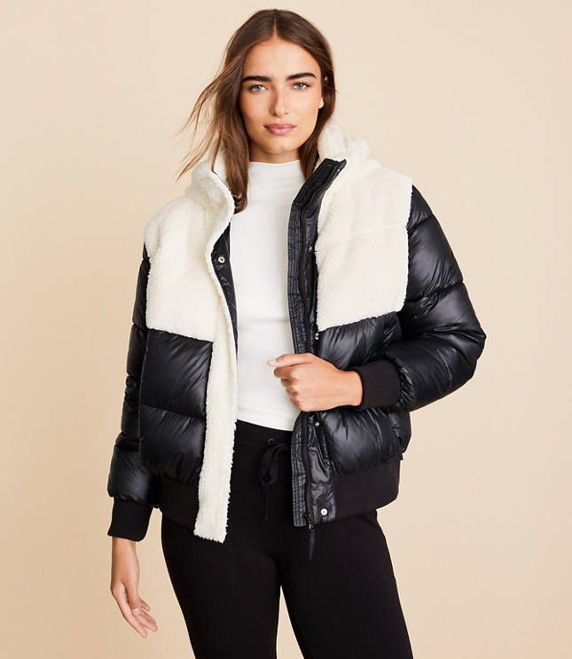 Lou & Grey Sherpa Puffer Jacket