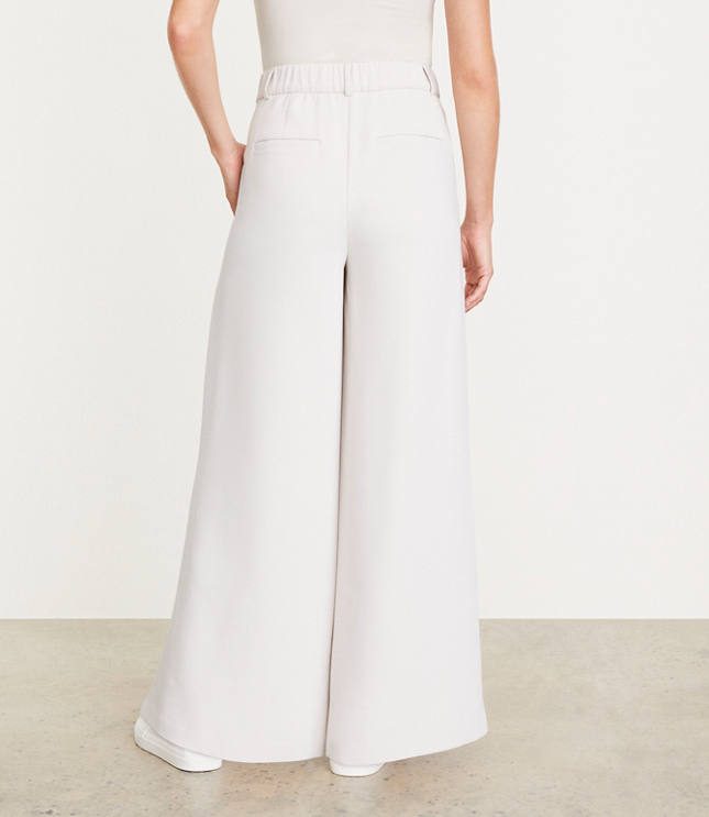 Petite LOFT Versa Crepe Drape Palazzo Pant
