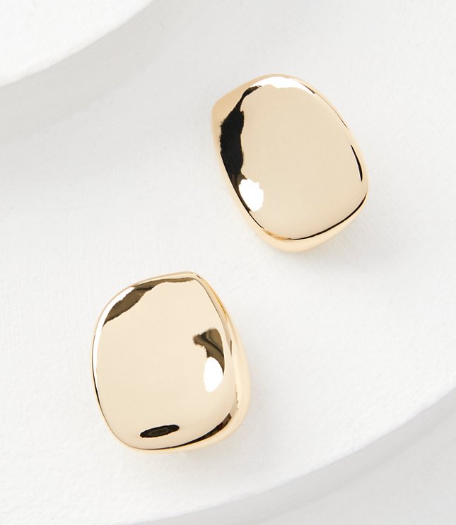 Rounded Statement Clip On Earrings