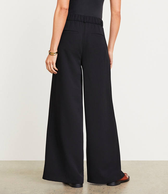 LOFT Versa Crepe Drape Palazzo Pant