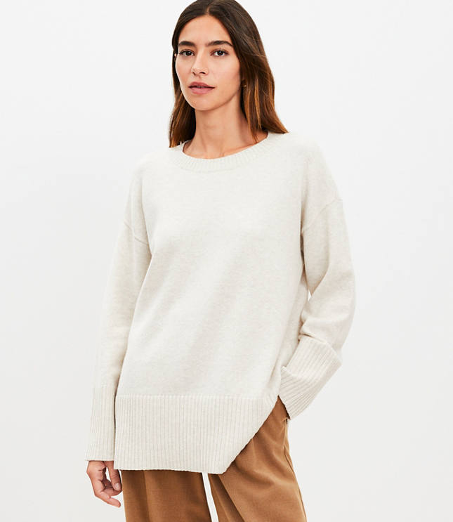 Heathered Modern Tunic Sweater