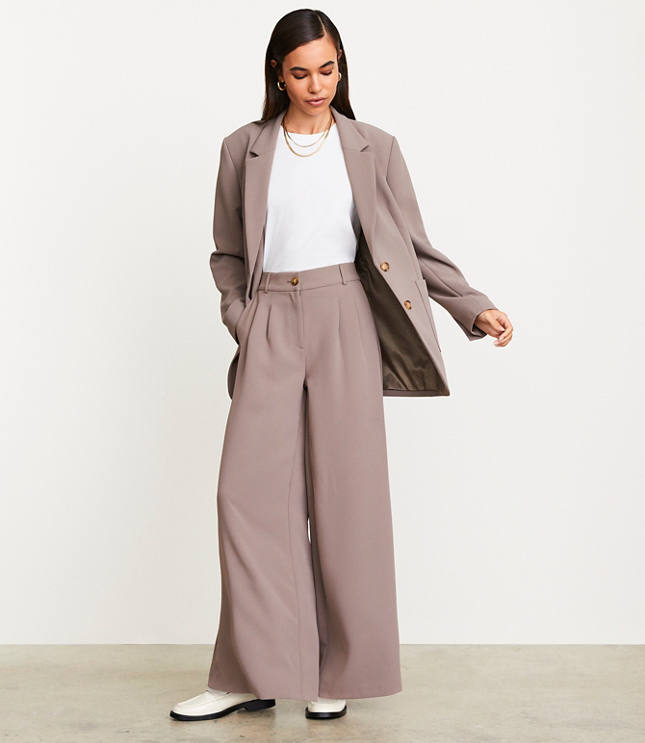 LOFT Versa Crepe Drape Oversized Blazer