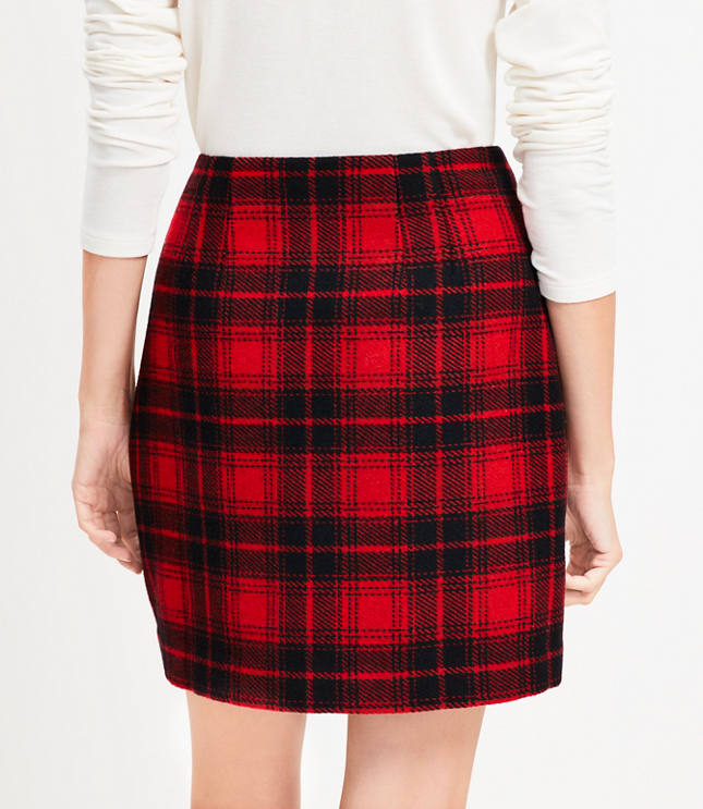 Fringe wrap skirt plaid best sale