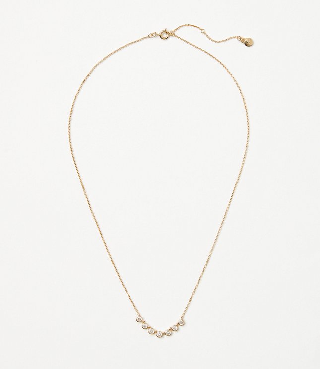 Textured Chain Link Necklace - Goldtone