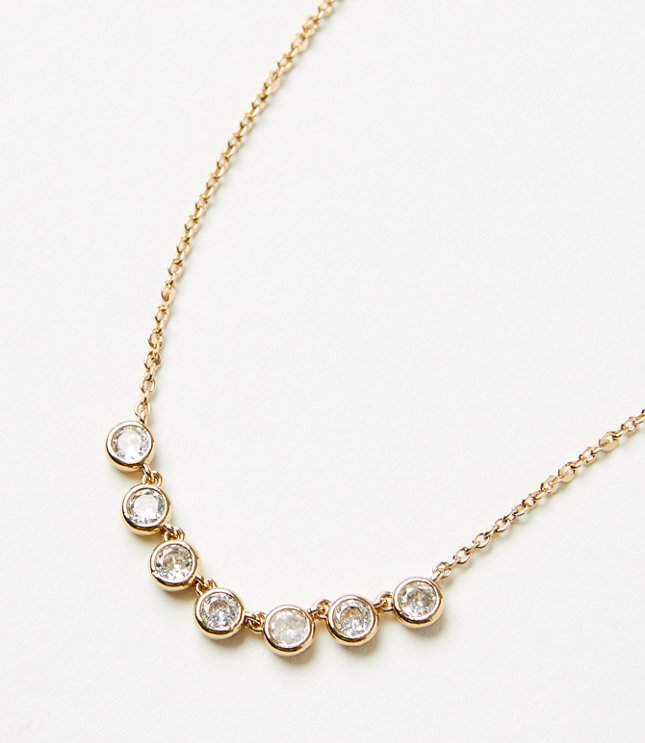 Textured Chain Link Necklace - Goldtone