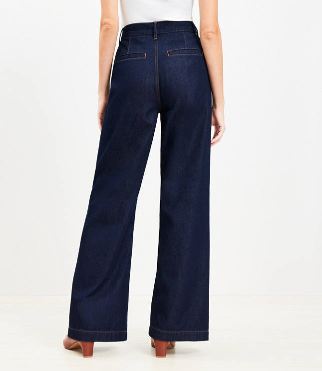 High Rise Trouser Jeans Dark Rinse