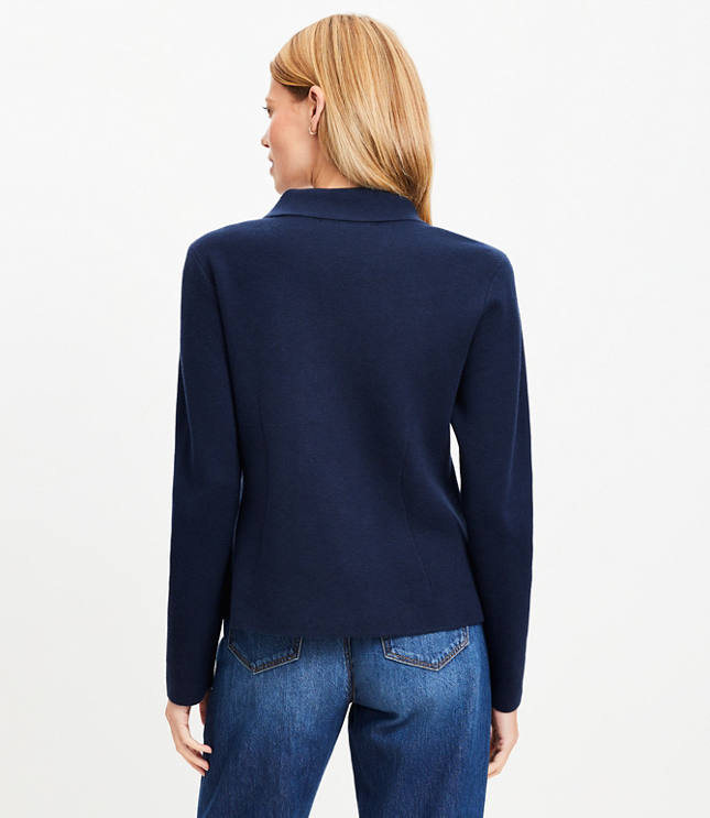 Double Breasted Sweater Blazer