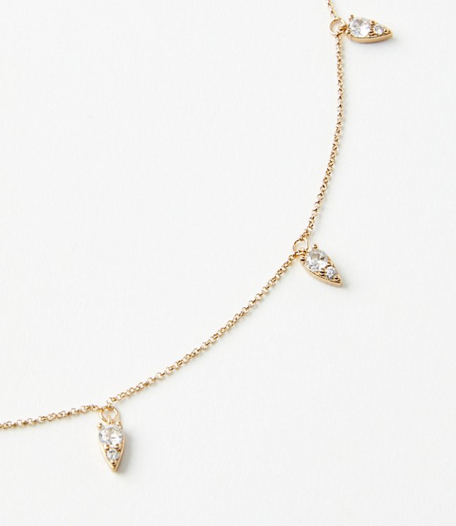 Demi Fine Sparkle Scattered Drop Necklace