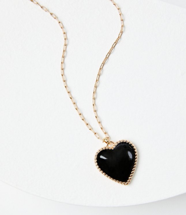 Heart Chain Link Pendant Necklace