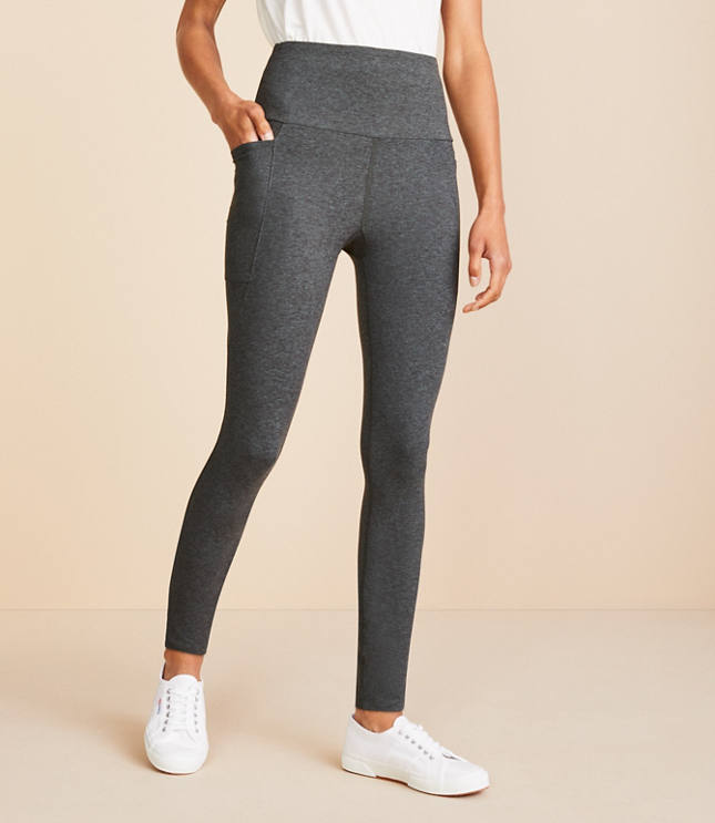 Petite Lou & Grey Heathered Luvstretch Side Pocket 7/8 Leggings