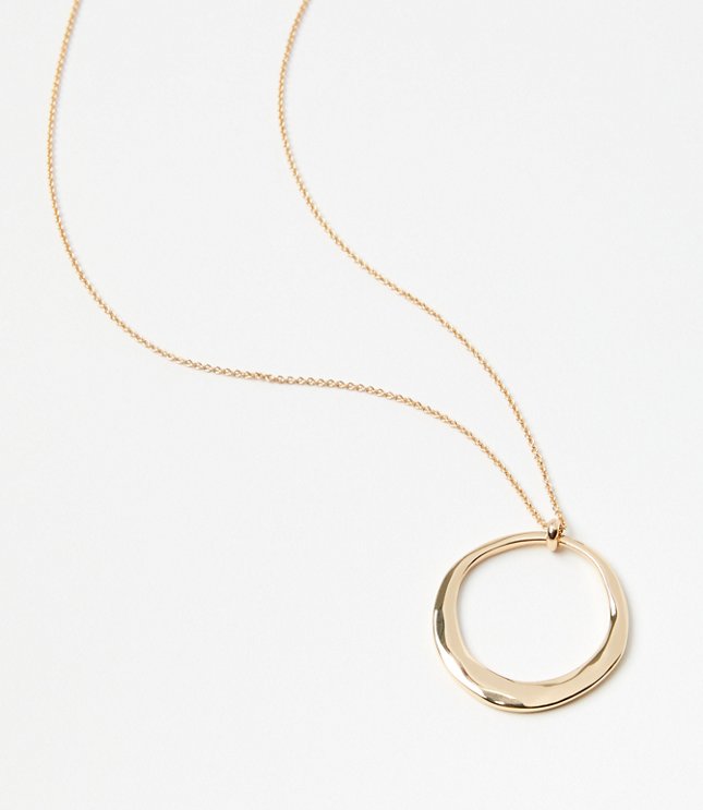 Modern Circle Pendant Necklace