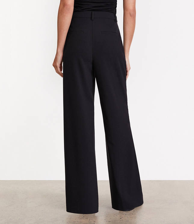 LOFT Versa Seasonless Stretch Double Pleat Wide Leg Pant