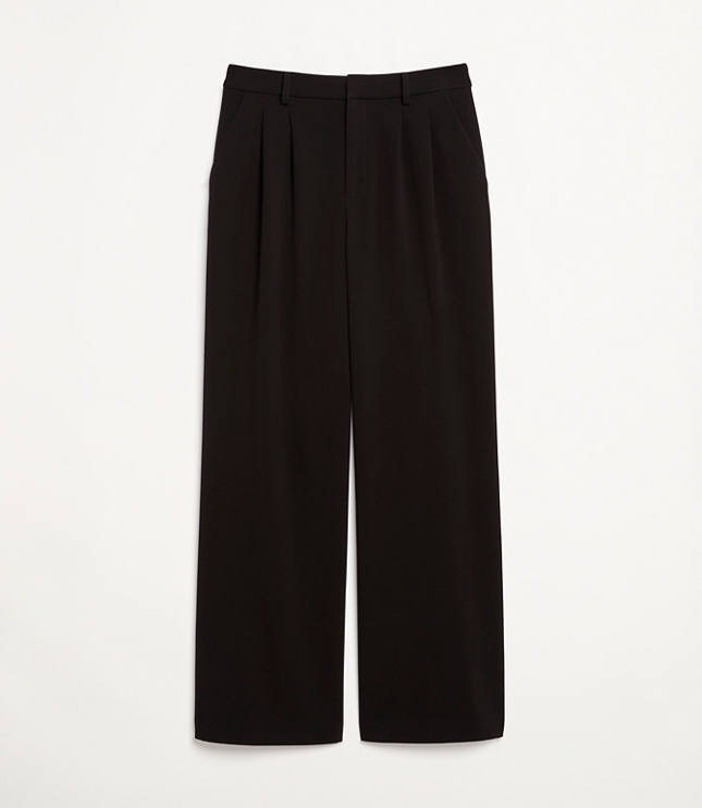 LOFT Versa Seasonless Stretch Double Pleat Wide Leg Pant