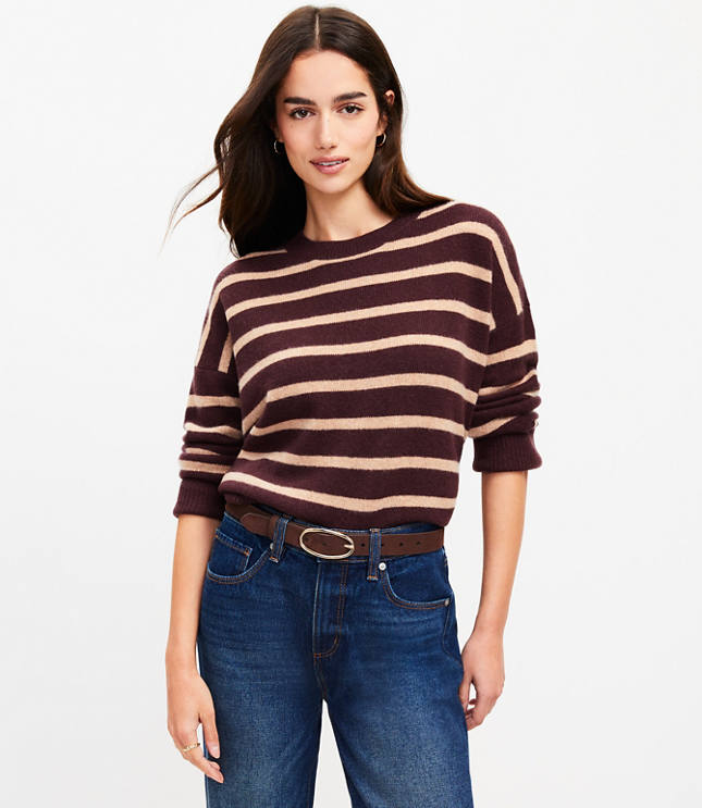 Striped Relaxed Cashmere Sweater