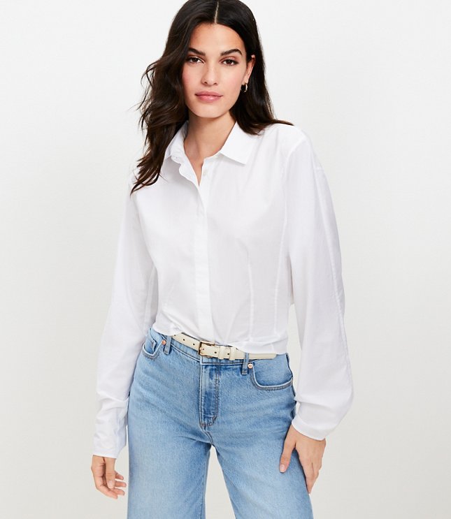 Petite End On End Oversized Shirt