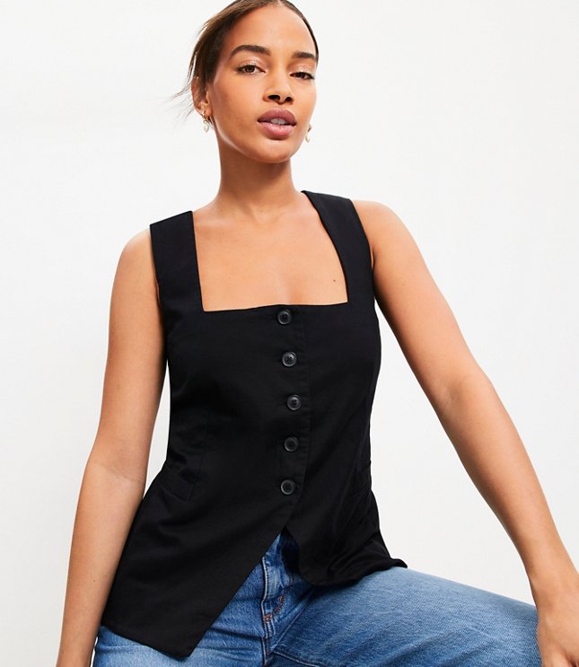 Square Neck Pocket Vest Top