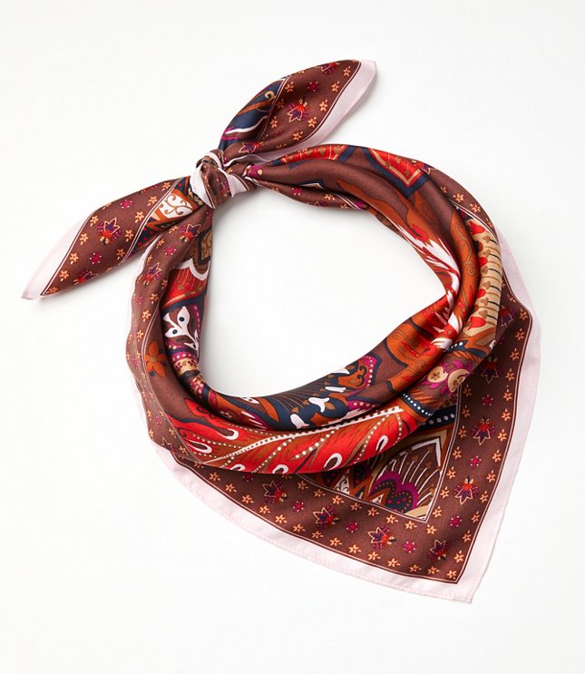 Paisley Border Square Scarf