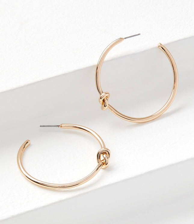 Knot Hoop Earrings