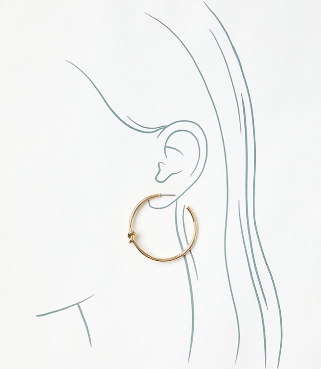 Knot Hoop Earrings