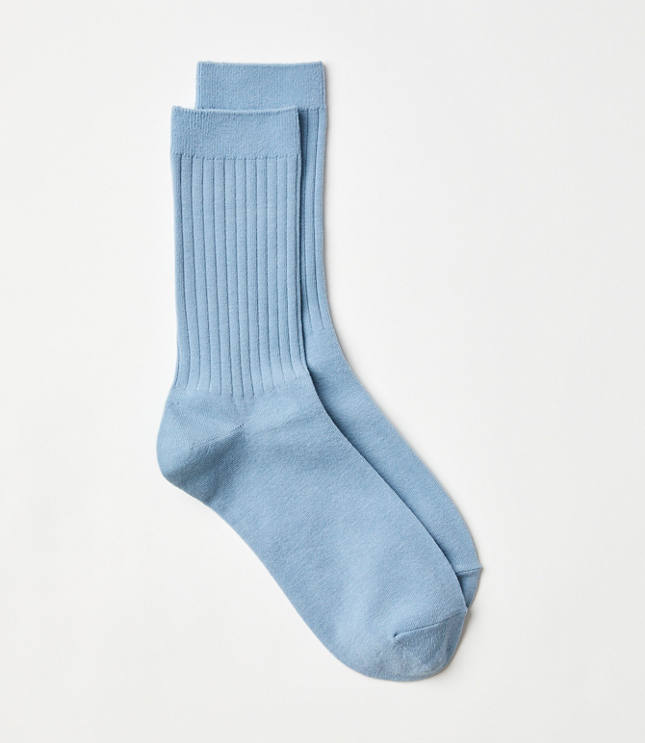 Ribbed Crew Socks