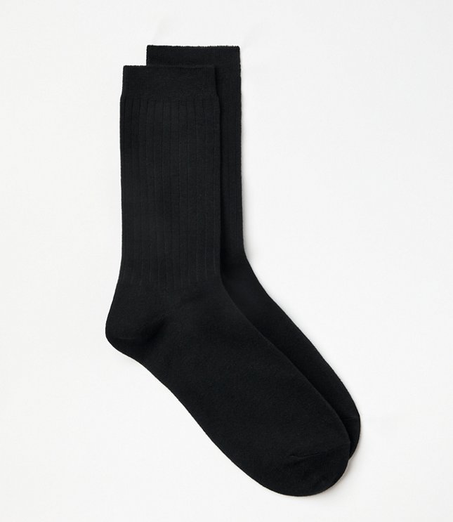 Ribbed Crew Socks