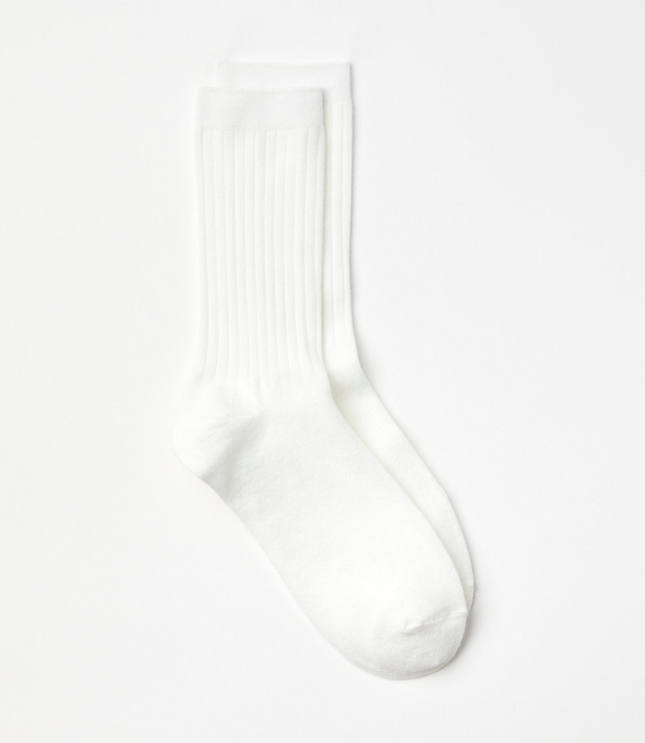 Ribbed Crew Socks