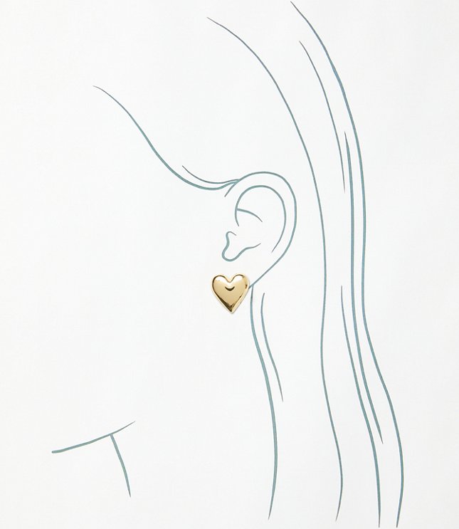 Metal Bow Earrings - Goldtone