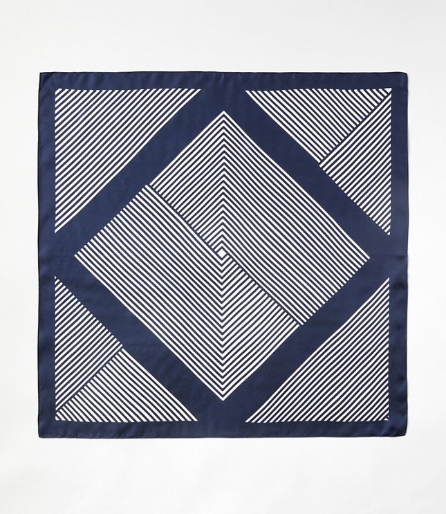 Geo Striped Square Scarf