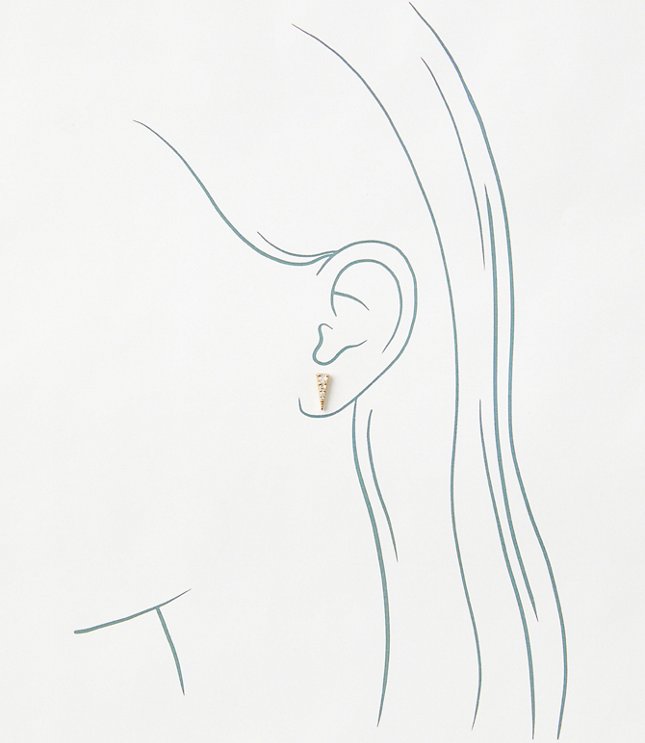 Demi Fine Mini Sparkle Triangle Stud Earrings