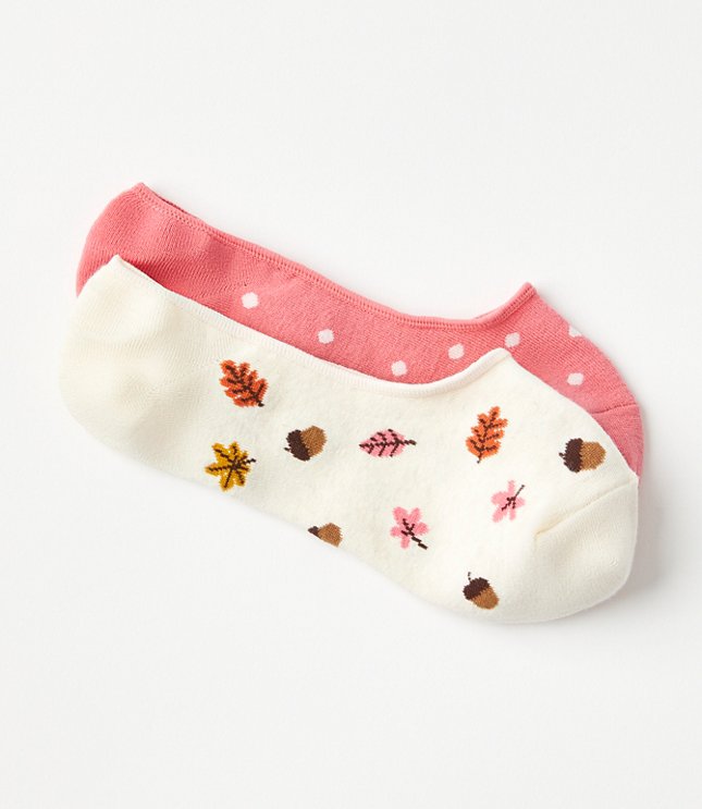 Floral & Dot No Show Sock Set