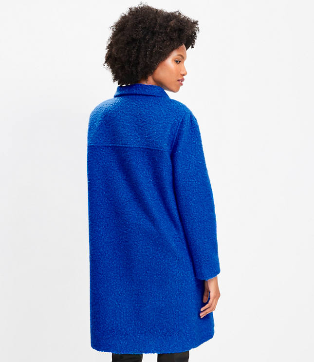 Curly Funnel Neck Coat