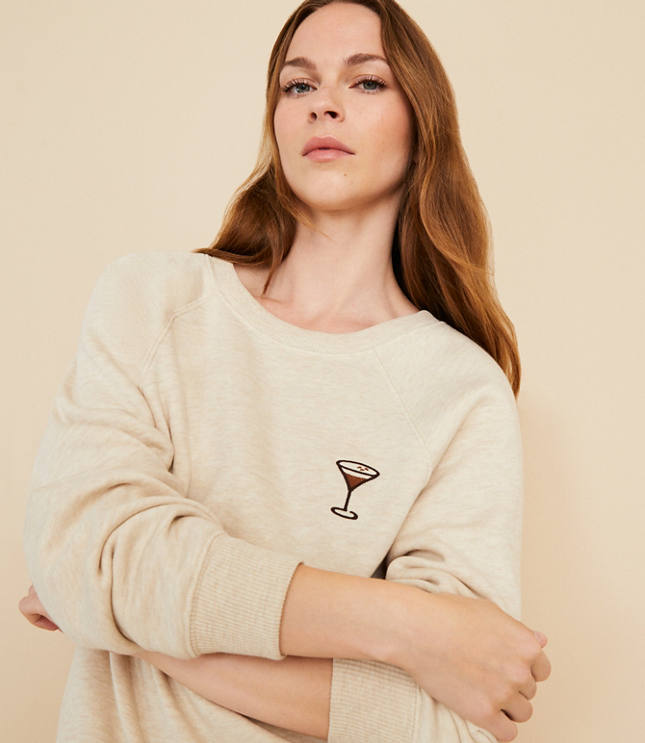 Lou & Grey Espresso Martini Fluffy Fleece Sweatshirt