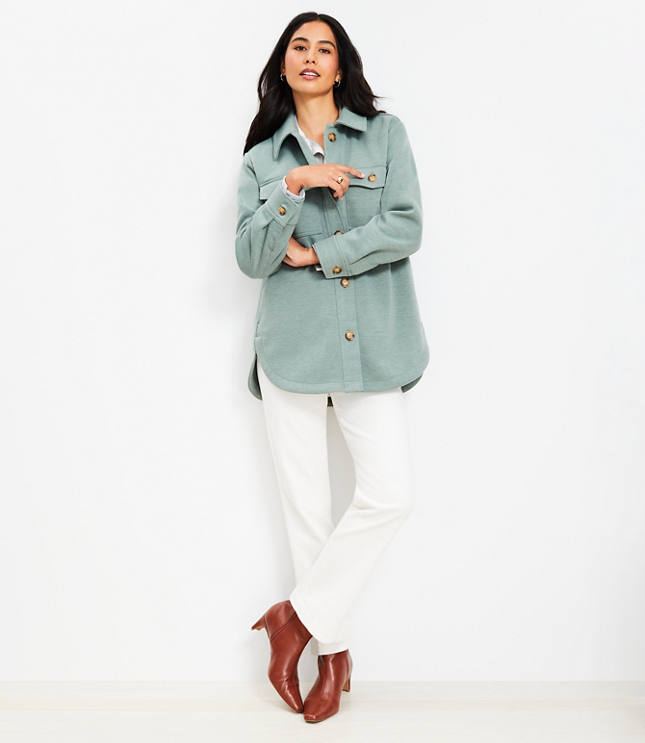 Petite Brushed Shirt Jacket