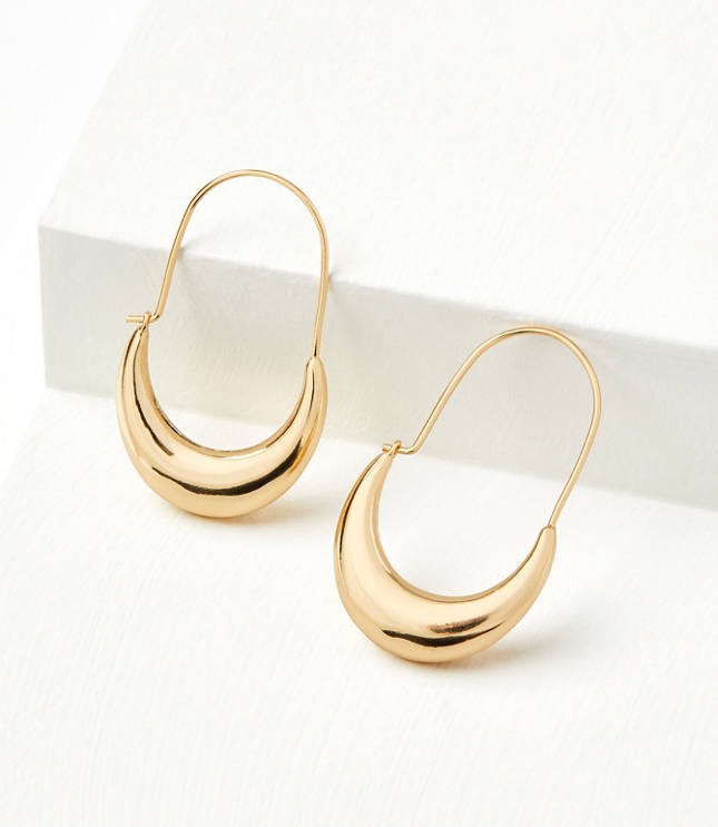 Crescent Hoop Earrings