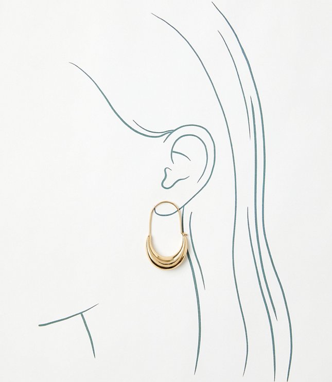 Crescent Hoop Earrings