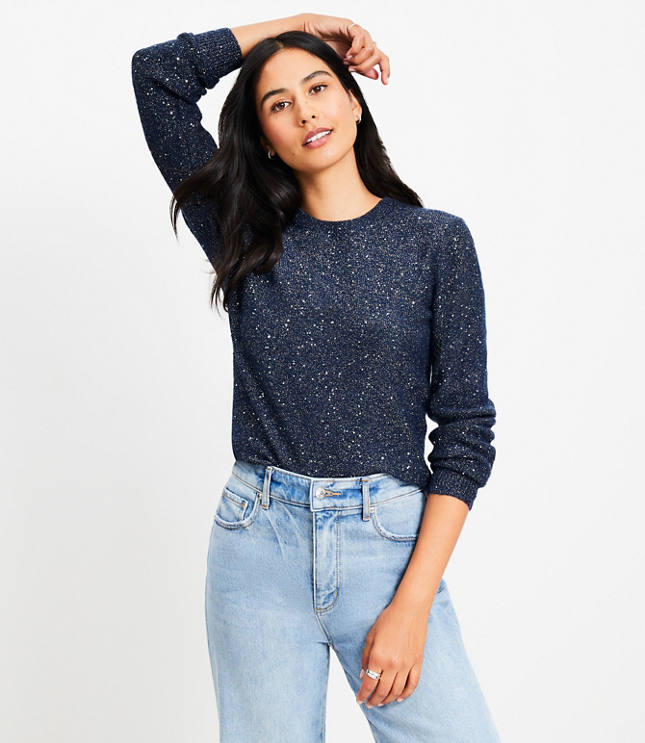 Petite Sequin Shimmer Sweater