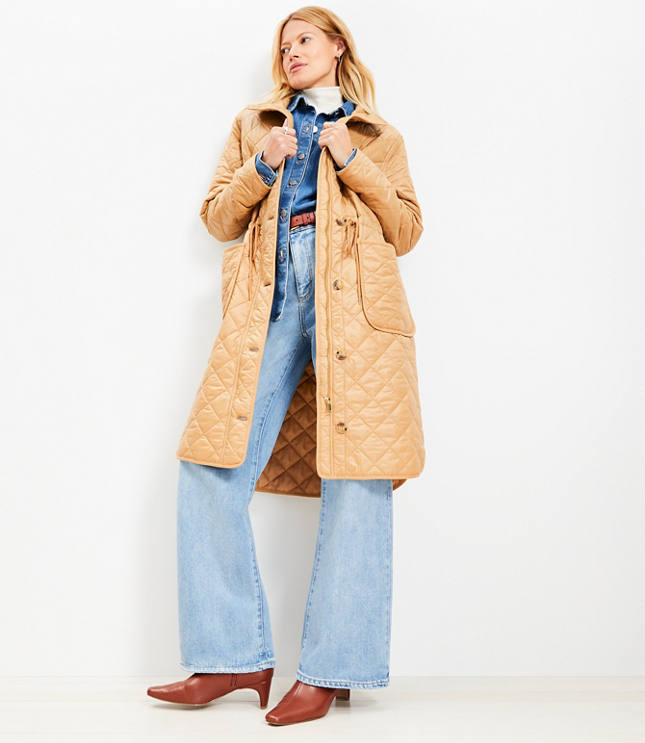 Petite Quilted Puffer Coat