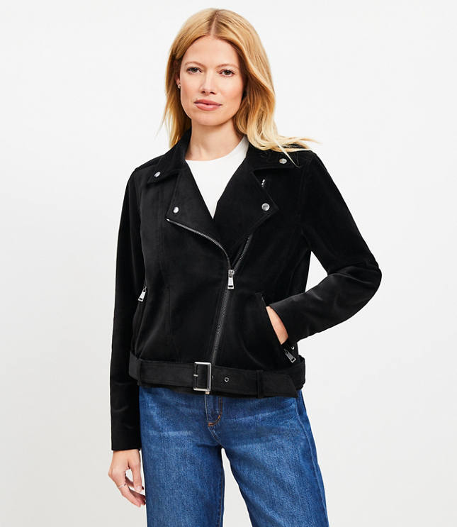 Velvet Moto Jacket