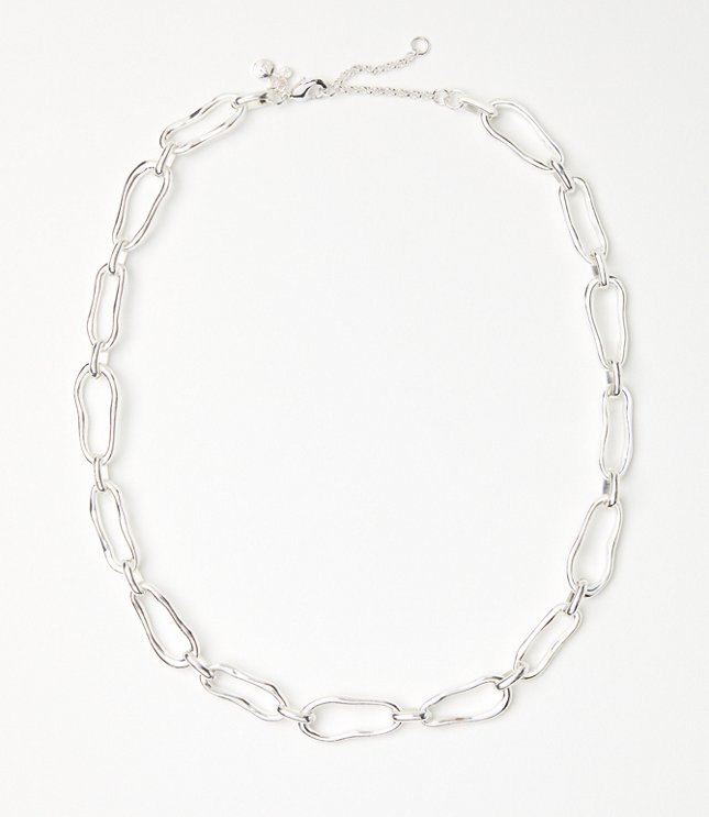 Molded Metal Statement Necklace