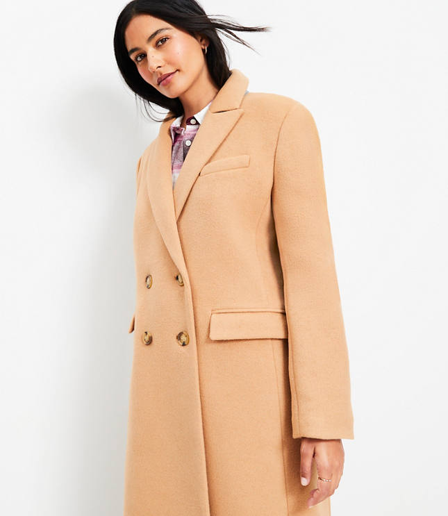 Petite Doubleface Double Breasted Coat