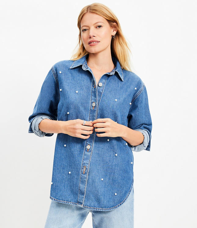 Pearlized Denim Everyday Shirt