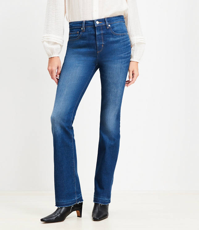 Tall Let Down Hem Mid Rise Boot Jeans in Original Medium Stone Wash