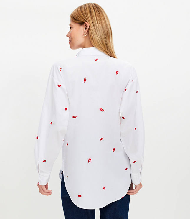 Lips Everyday Oversized Pocket Shirt