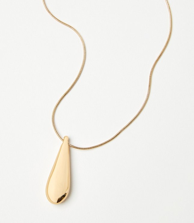 Teardrop Pull Tie Pendant Necklace