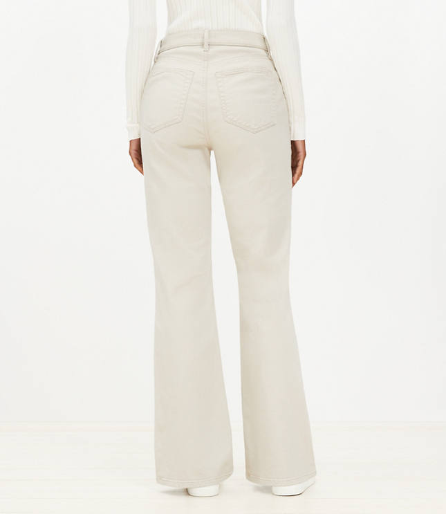 Curvy Utility Pocket High Rise Slim Flare Pants