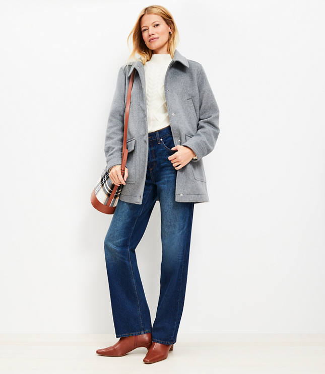 Tall Heathered Brushed Barn Jacket