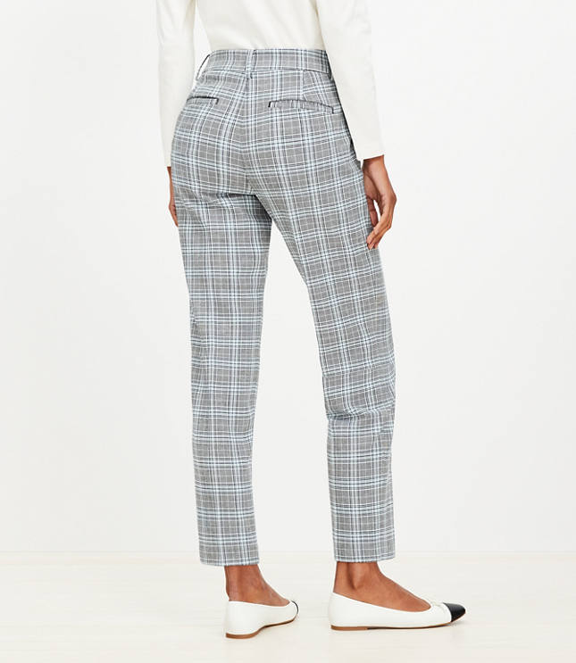 Petite Curvy Riviera Slim Pants in Plaid