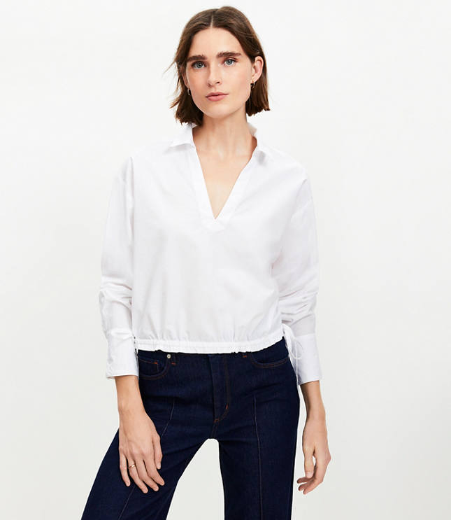 Poplin Side Tie Shirt