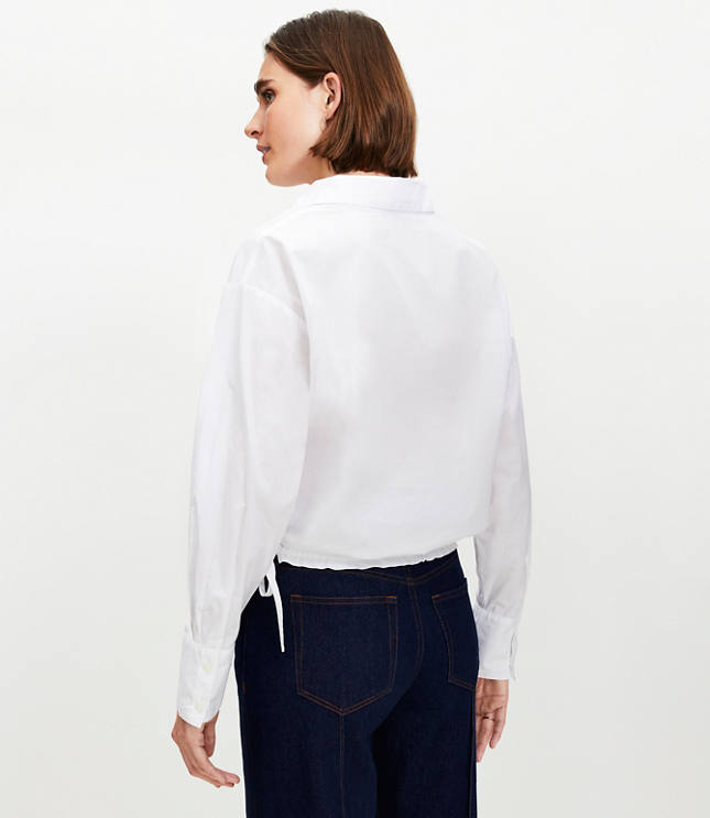 Poplin Side Tie Shirt