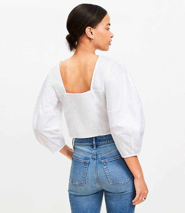 Poplin Corset Seamed Blouse